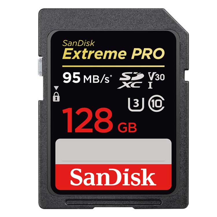 SanDisk 128GB Extreme PRO 95MBs SDXC UHS-I