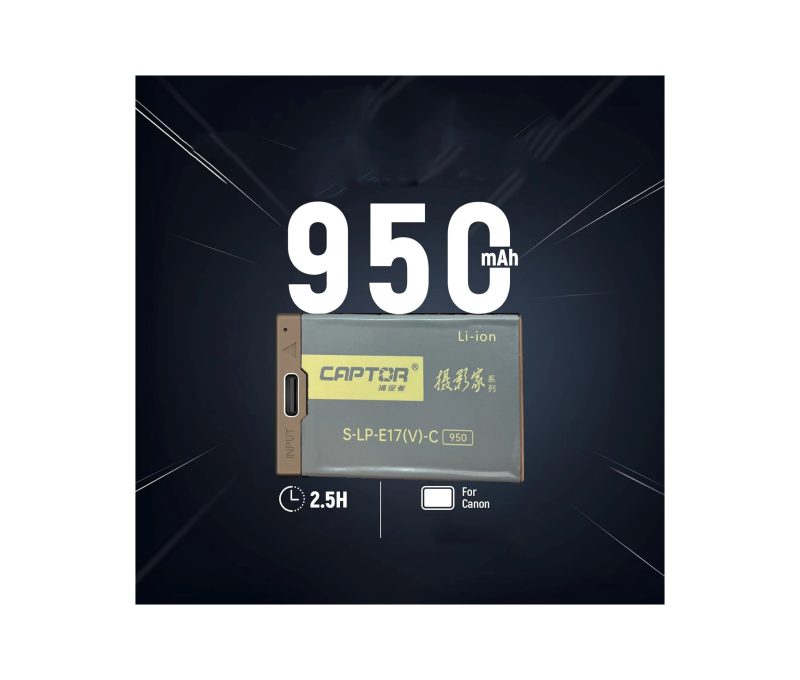 باتری دوربین کانن Captor LP-E17 950mAh Type c