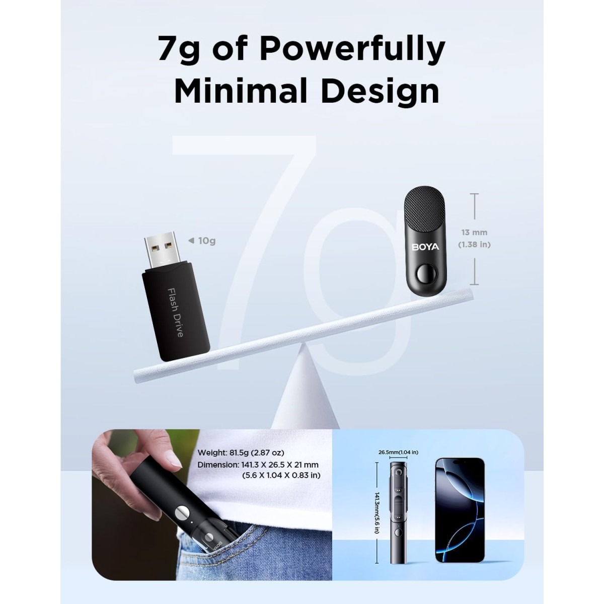 میکروفن بی سیم بویا BOYA MAGIC-02 Wireless Microphone مناسب برای موبایل و دوربین (باگارانتی دوسال ایران بویا)