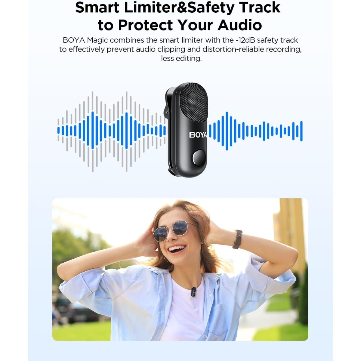 میکروفن بی سیم بویا BOYA MAGIC-02 Wireless Microphone مناسب برای موبایل و دوربین (باگارانتی دوسال ایران بویا)