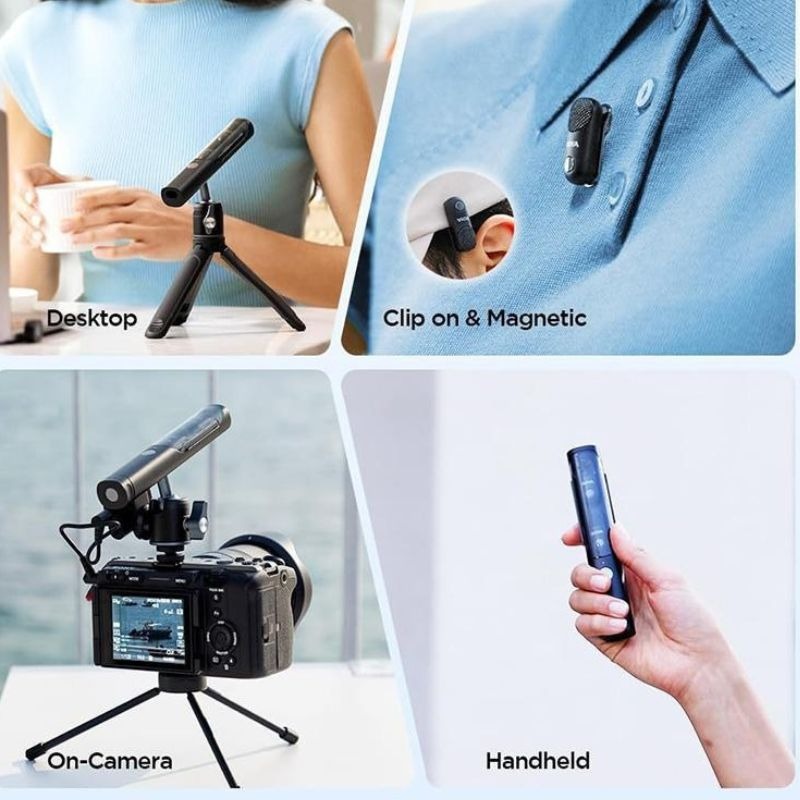 میکروفن بی سیم بویا BOYA MAGIC-02 Wireless Microphone مناسب برای موبایل و دوربین (باگارانتی دوسال ایران بویا)